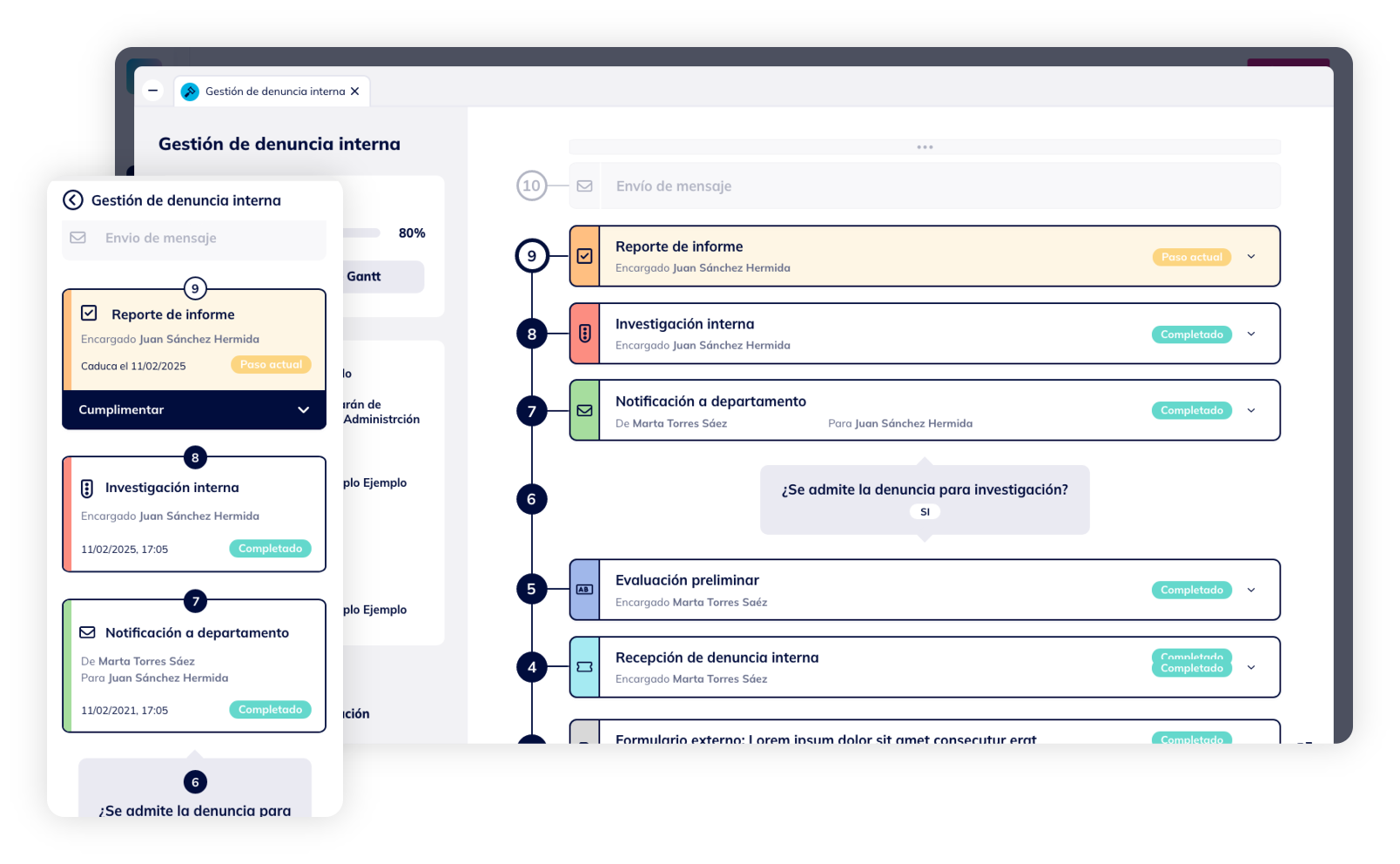 Aplicación normapro gestión de denuncia interna